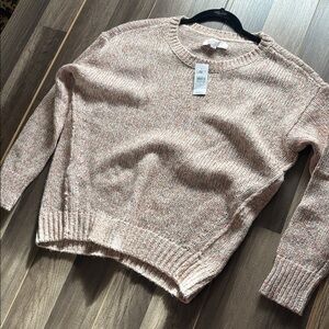 Loft Pink Speckle Knit Sweater